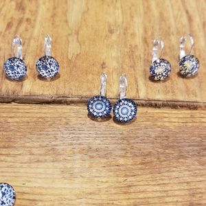 Fused glass earrings